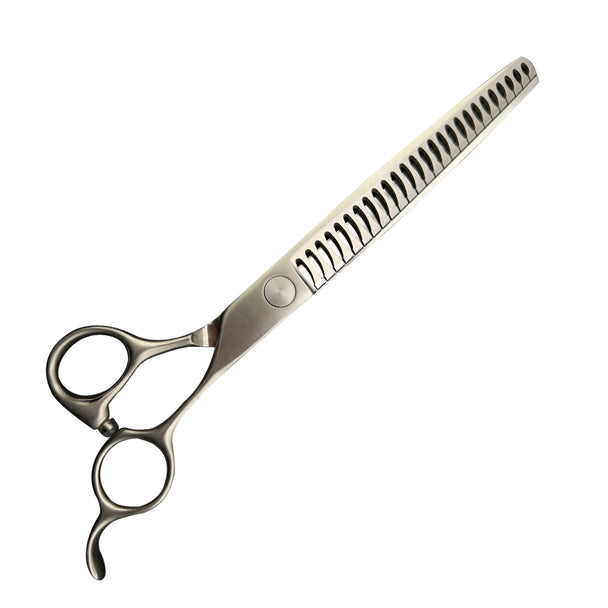 Pet Grooming chunker scissors with a white background