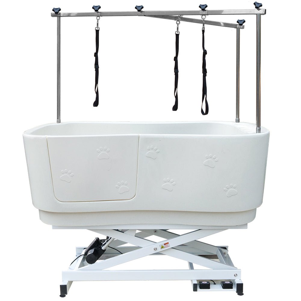 H - 112 Electric Lift Plastic Tub - Grooming Bathtub