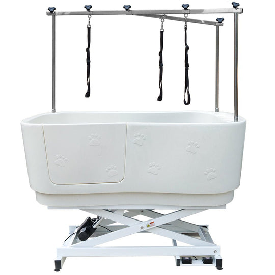 H - 112 Electric Lift Plastic Tub - Grooming Bathtub