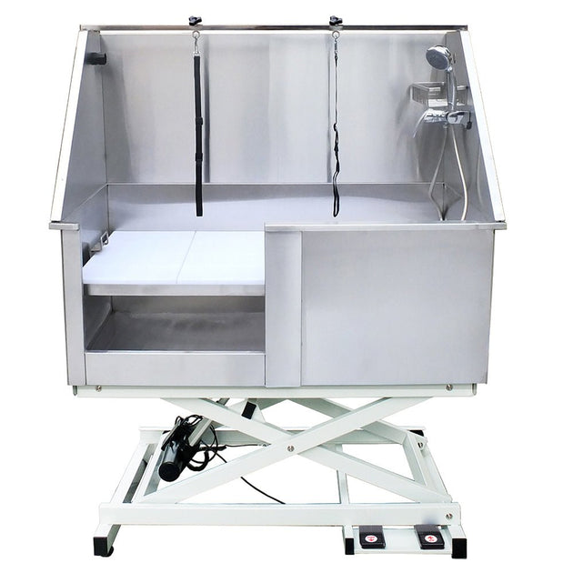 H - 107 Stainless Steel Electric Lifting Tub - Grooming Bathtub