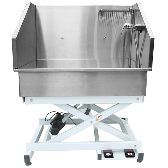 H - 905E Stainless Steel Electric Lifting Tub - Small - Grooming Bathtub