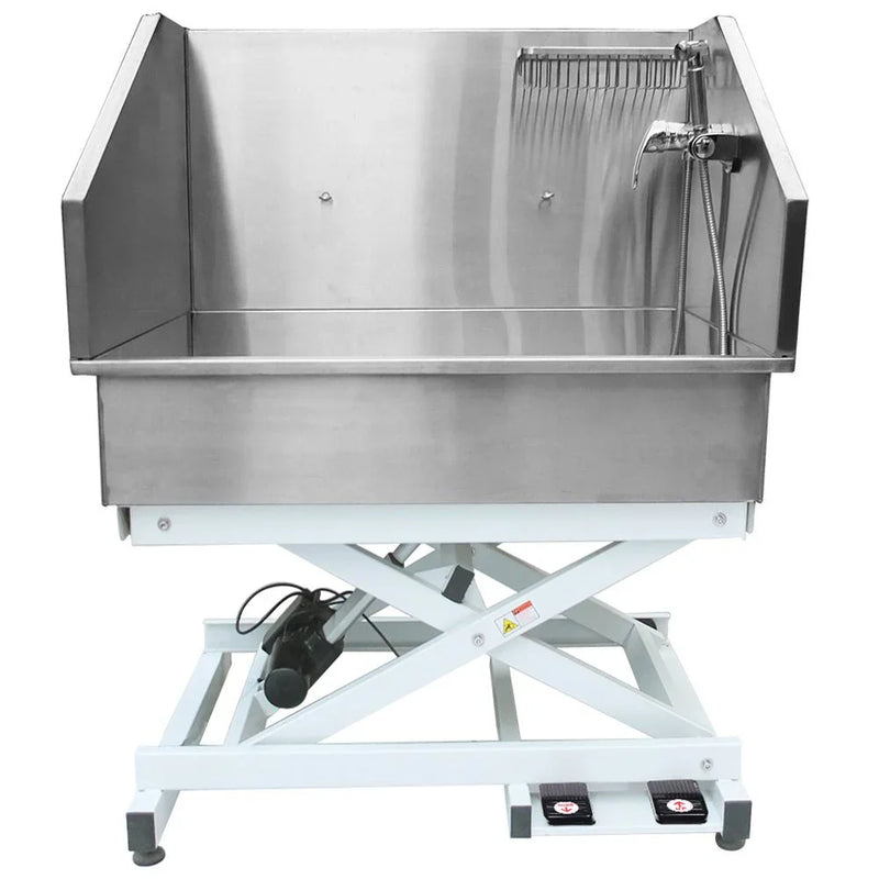H - 905E Stainless Steel Electric Lifting Tub - Small - Grooming Bathtub