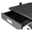 Durable black grooming table with easy-to-store drawers