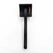 Black sleeker backside handle with square black head with brand "groomaster" written, kept on a white background