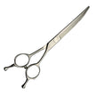 Stainless steel Curved grooming scissors on a white background
