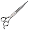 7” Straight Shears – Japanese 440C Steel - Grooming Scissors against white background